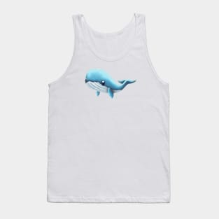 Cute Whale Drawing Tank Top